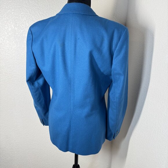 Vintage Pendleton Womens Blue Blazer Size 6 100% Virgin Wool Two-Button Tailored - Picture 3 of 9